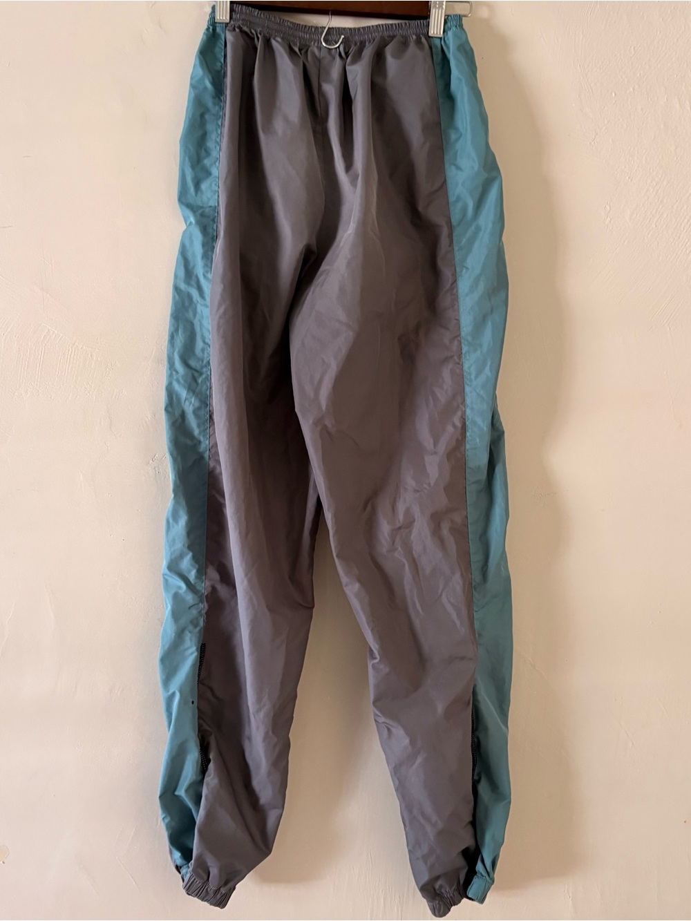 Vintage Nike Track Pants Grey Blue Nike-FIT Windbreaker Joggers Size M - Picture 4 of 6